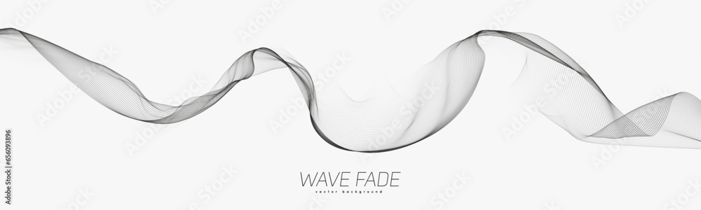 Aufkleber abstract background with faded line waves. warped waveform.