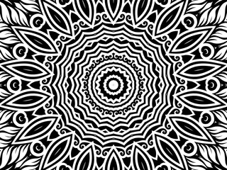 Luxurious Black and white batik ethnic dayak aztec Kalimantan pattern for background textile garment