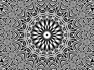 Luxurious Black and white batik ethnic dayak aztec Kalimantan pattern for background textile garment