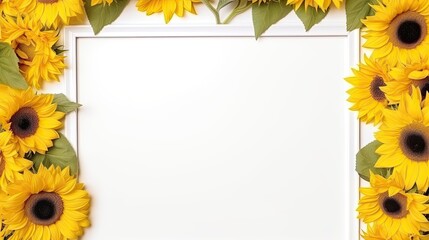 frame of sunflowers