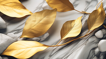 marmore folhas douradas 