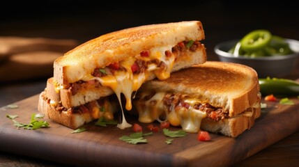 Experience the flavors of the Southwest with this grilled cheese, featuring melted pepper jack cheese, y chorizo, and a zesty chipotle mayo, bringing a fiery and bold combination to your
