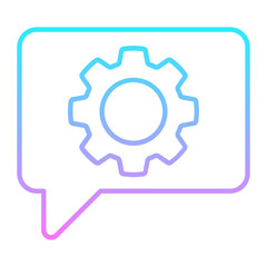 Communication Setting Gradient Icon