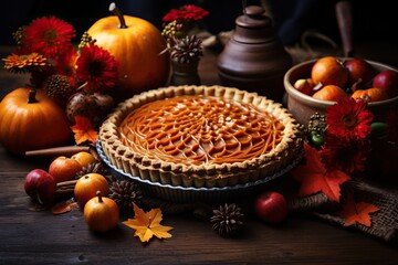Obraz na płótnie Canvas Autumn background ideal for thanksgiving backdrops