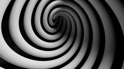 Fototapeta premium Helicoidal Geométrico Preto e Branco