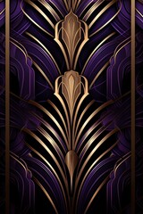 Art Deco background, futuristic geometric design, design element, vertical aspect ratio, Generative AI
