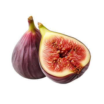 ripe fig isolated on white background, ai generated