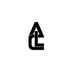acl lettering initial monogram logo design