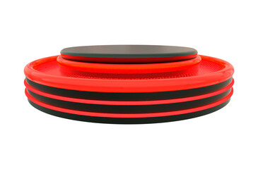 3d rendered round podium