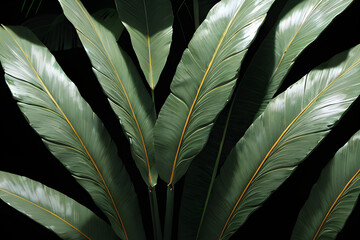 close up of a tropical leaf,Generative IA