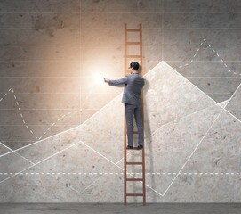 Young businessman facilitating economic growth concept