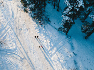 track in snow