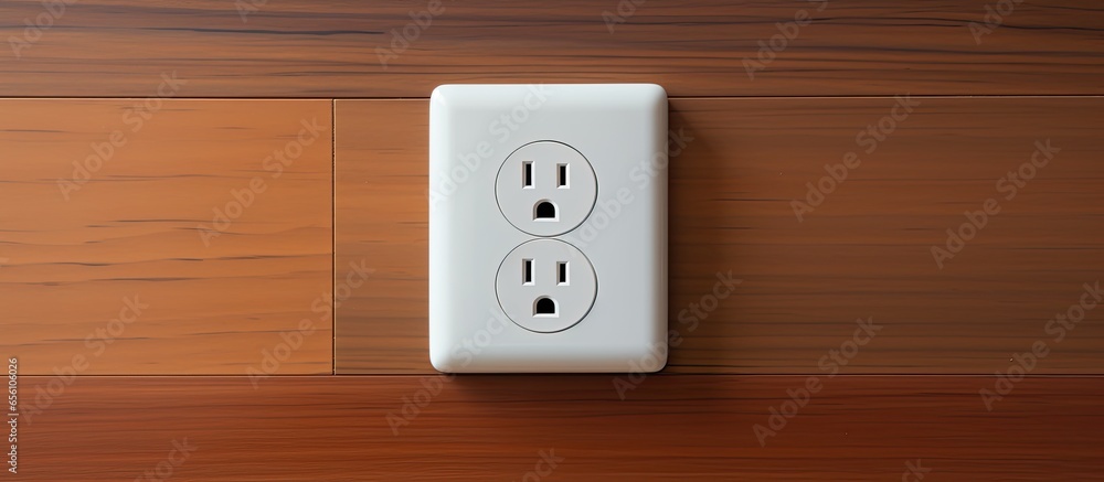 Poster smart home control device iot server wifi control system device on a gray wall iot installation