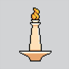 Pixel art illustration Monas. Pixelated Monumen Nasional. National Monument indonesian landmark icon pixelated
for the pixel art game and icon for website and video game. old school retro.
