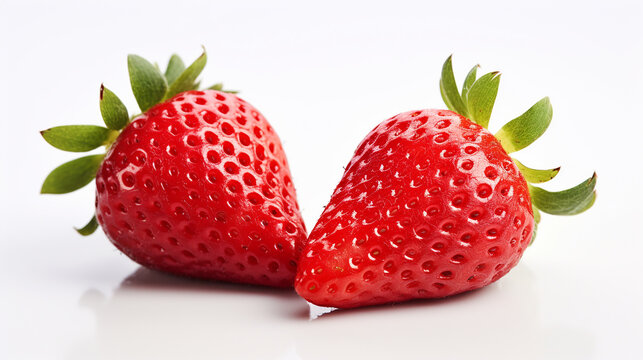 morangos em fundo branco 