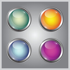 Glass banner set. Vector illustration