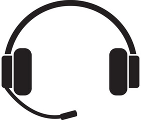 illustration of the earphone icon, a sound listening symbol