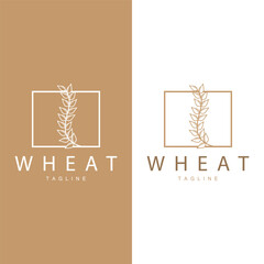 Wheat Logo Grain Design Simple Illustration Template