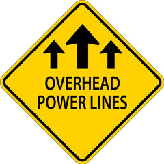 Overhead Power Lines Sign