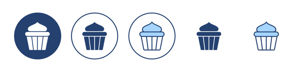 Cup cake icon vector. Cup cake sign and symbol