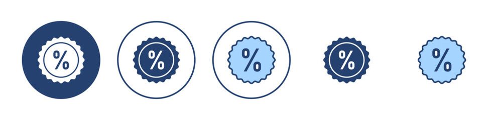 Discount icon vector. Discount tag sign and symbol