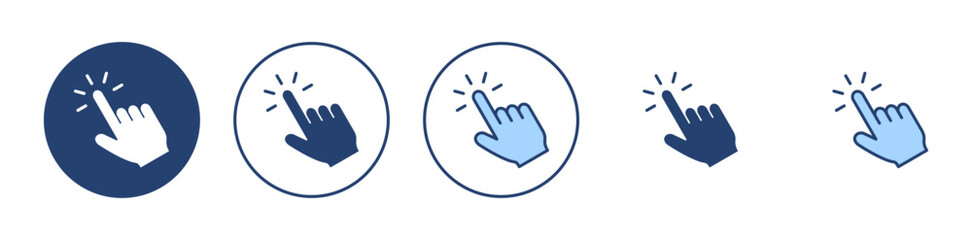 Hand click icon vector. pointer sign and symbol. hand cursor icon - obrazy, fototapety, plakaty