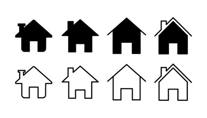 Home icon vector. House vector icon