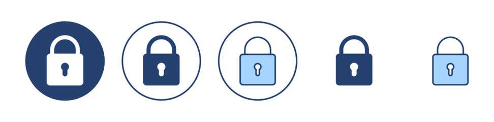 Lock icon vector. Padlock sign and symbol. Encryption icon. Security symbol