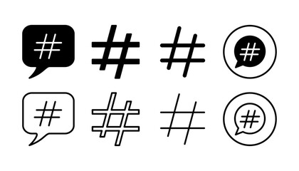 Hashtag icon vector. hashtag simbols