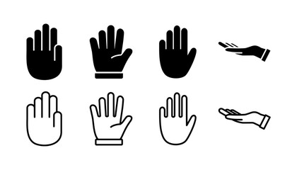 Hand icon vector. hand symbols. palm