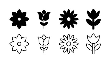 Flower icon vector. floral icon. flower logo