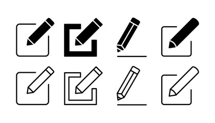 Edit icon vector. edit document sign and symbol. pencil