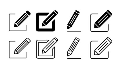 Edit icon vector. edit document sign and symbol. pencil