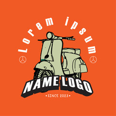 scooter vintage logo design