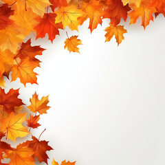 Naklejka na ściany i meble mockup Autumn leaves, image with copy space