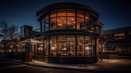 Obraz premium Dine in Divine Luxury: Experience Culinary Elegance at Its Pinnacle in Our Exquisite Modern Restaurant!