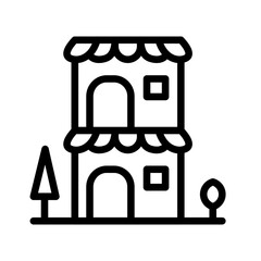 two-story shop icon