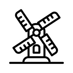 Tower mill icon or Vertical Windmill Icon.  © ariyantodeni