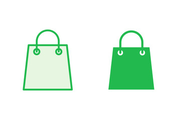 Shopping bag icon set. shopping icon vector