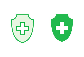 Obraz premium Health insurance icon set. Insurance health document icon