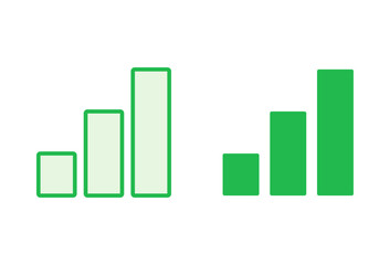 Growing graph Icon set. Chart icon. diagram icon