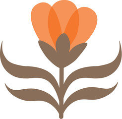 Wreath Orange Flower and Leaves