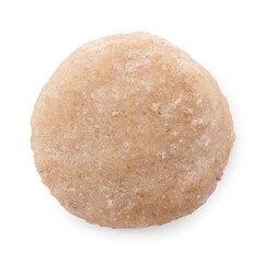 Raw vegan nugget isolated on white, top view