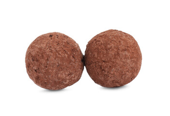 Tasty sweet chocolate candies isolated on white