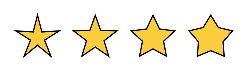 Star Icon set for web and mobile app. rating sign and symbol. favourite star icon