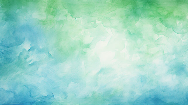 Abstract watercolor background, Blue, green Watercolour background.