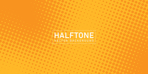 Color halftone texture, abstract gradient background in orange