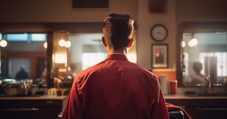 barber in action, crafting a trendy hairstyle