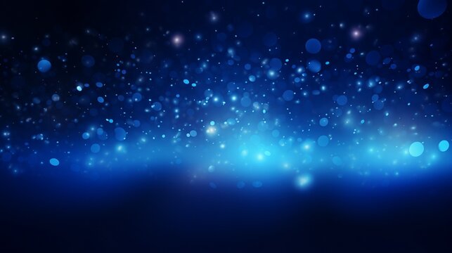 Dark blue and glow particle abstract background