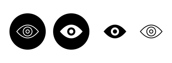 Eye icon set illustration. Eye sign and symbol. Look and Vision icon.